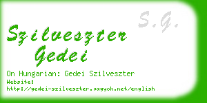 szilveszter gedei business card